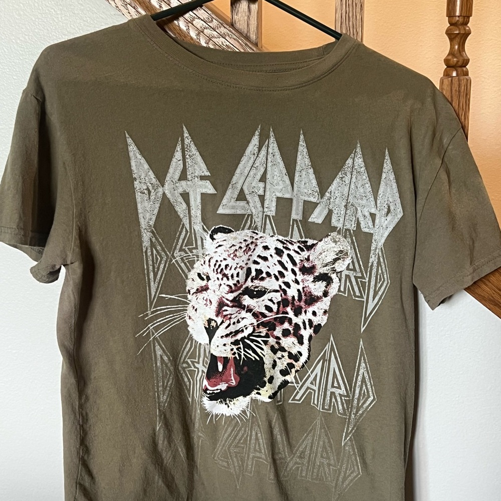 Def Leppard Olive Graphic Tee